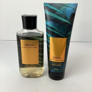 BATH AND BODY WORKS: men’s collection, body wash & cream set OASIS